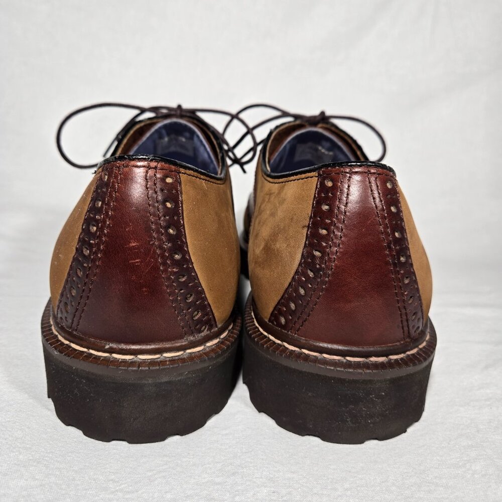 RARE Vintage 1985 TOMMY HILFIGUER Old Stock Brown Leather Oxford Shoes Men's 12M - Picture 6 of 17